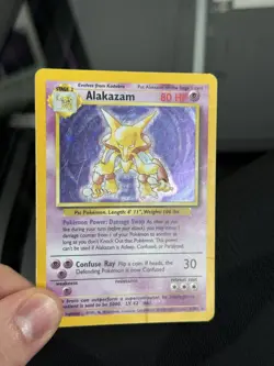 Pokemon Alakazam 1/102 Holo 1999-2000 UK 4th Print Base Set - Image 3