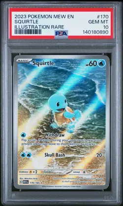 2023 POKEMON MEW EN-151 ILLUSTRATION RARE #170 SQUIRTLE PSA 10 - Image 1