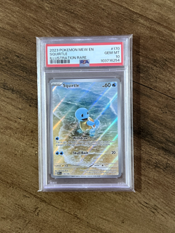 2023 POKEMON MEW EN 151 SCARLET VIOLET 170/165 SQUIRTLE ILLUSTRATION RARE PSA 10 - Image 1