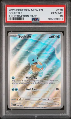 2023 POKEMON MEW EN-151 ILLUSTRATION RARE #170 SQUIRTLE PSA 10 - Image 1