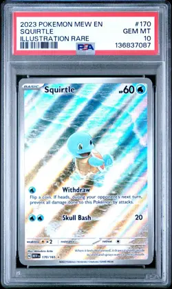 2023 POKEMON MEW EN-151 ILLUSTRATION RARE #170 SQUIRTLE PSA 10 - Image 1