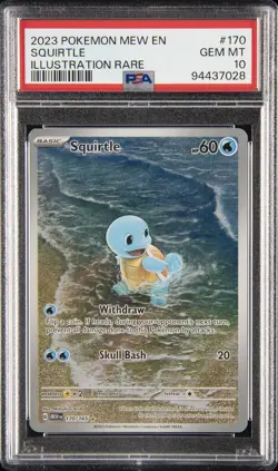 2023 POKEMON MEW EN-151 ILLUSTRATION RARE #170 SQUIRTLE PSA 10 - Image 1