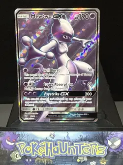 Pokemon Card Mewtwo GX 72/73 Full Art Ultra Rare Shining Legends Near Mint - Image 1