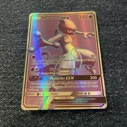 Pokemon Mewtwo GX Full Art Shining Legends Card 72/73 Near Mint Condition - Image 1