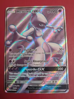 Mewtwo GX Full Art Shining Legends Pokemon Card 72/73 Near Mint Condition - Image 1