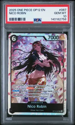 PSA 10 Nico Robin 2025 One Piece Op12-Legacy Of The Master #087 - Image 1