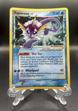 Gold Star Vaporeon Pokemon EX Power Keepers Holo Ultra Rare 102/108 HP CLEAN! - Image 1
