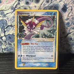 Vaporeon Gold Star Holo Pokemon Card 102/108 2007 EX Power Keepers - Image 1