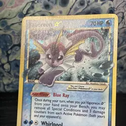 Vaporeon Gold Star Holo Pokemon Card 102/108 2007 EX Power Keepers - Image 4