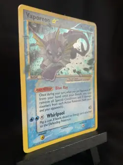 Pokemon TCG Gold Star Vaporeon 102/108 EX Power Keepers MP - Image 2