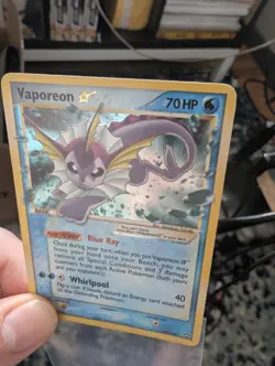 Vaporeon Gold Star EX Power Keepers Pokemon Card 102/108 Ungraded MP - Image 3