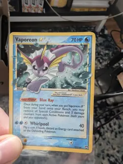 Vaporeon Gold Star EX Power Keepers Pokemon Card 102/108 Ungraded MP - Image 4