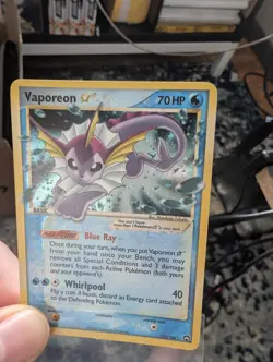 Vaporeon Gold Star EX Power Keepers Pokemon Card 102/108 Ungraded MP - Image 5