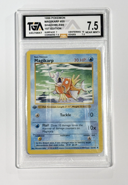 1st Edition Magikarp Shadowless Pokemon Base Set (1999) 35/102 WOTC NM+ TGA 7.5 - Image 1
