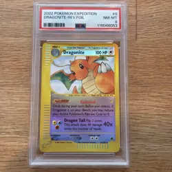 Dragonite Reverse Foil PSA 8 NM-MT (2002) Pokemon Expedition E-Reader Series #43 - Image 1