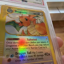 Dragonite Reverse Foil PSA 8 NM-MT (2002) Pokemon Expedition E-Reader Series #43 - Image 3