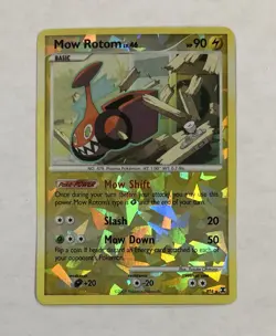 Pokemon MOW ROTOM Card RT4 Reverse Holo Cracked Ice Rising Rivals Rare MP TCG - Image 1