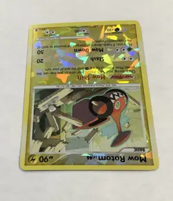 Pokemon MOW ROTOM Card RT4 Reverse Holo Cracked Ice Rising Rivals Rare MP TCG - Image 5
