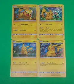 Pokemon Alternate Art Pikachu Holographic Cards Lot Of 4 N Mint Condition Nice! - Image 2