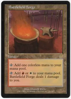 Battlefield Forge 2001 Apocalypse Colorless Rare Land MTG NM AZ1 - Image 1
