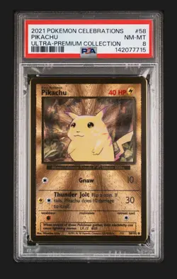 2021 Pokemon Celebrations Ultra Premium Collection #58 Pikachu PSA 8 - Image 1