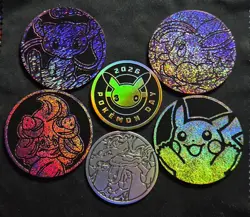 Pikachu 2026 Pokemon Day 30th Coin, metal charizard upc coin, eevee, mewtwo - Image 1