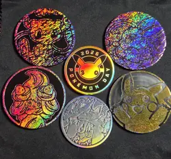 Pikachu 2026 Pokemon Day 30th Coin, metal charizard upc coin, eevee, mewtwo - Image 4