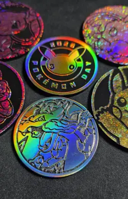 Pikachu 2026 Pokemon Day 30th Coin, metal charizard upc coin, eevee, mewtwo - Image 5