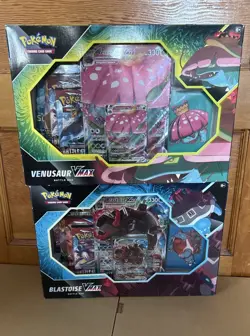 New Sealed Pokemon TCG Venusaur & Blastoise VMAX Battle Box set of 2 820650808456 - Image 1