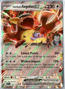 Team Rocket's Kangaskhan ex Double Rare ME: Ascended Heroes 162/217 NM Pokemon - Image 1