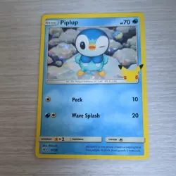 Piplup NM Holo McDonald's 25th Anniversary Promos 020/025 LP Pokemon TCG - Image 1