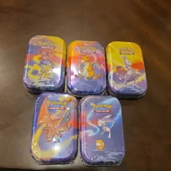 Pokemon TCG Kanto Power Mini Tins Set Of 5 New Factory Sealed 2019 - Image 1