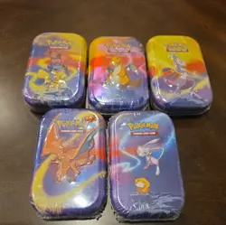 Pokemon TCG Kanto Power Mini Tins Set Of 5 New Factory Sealed 2019 - Image 2