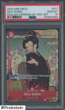 Nico Robin PSA 10 Card One Piece OP01-017 English Version 1st Anniversary Set - Image 1