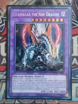 Titaniklad the Ash Dragon ROTD-EN038 Secret Rare Near Mint 1st Edition Yugioh - Image 1
