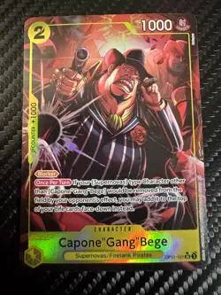 Capone"Gang"Bege (Alternate Art) OP11-101 A Fist of Divine Speed Super Rare Foil - Image 1