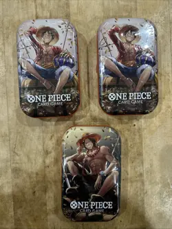 One Piece TCG Tin Pack Set Vol. 2 (TS-02, OP13) New Factory Sealed Set Of 3 - Image 1