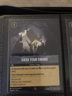 198/204 GRAB YOUR SWORD THE FIRST CHAPTER RARE DISNEY LORCANA CARD - Image 1