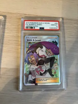 2019 Pokemon Sun & Moon Hidden Fates Jessie James Full Art Card PSA 10 68/68 - Image 1