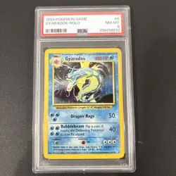 Pokemon TCG Gyarados Base Set 6/102 Holo Unlimited Holo Rare PSA 8 - Image 1