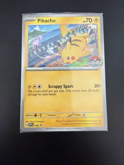 Pikachu SVP190 - Promo - 2024 World Championships Pokemon Card SEALED - Image 1