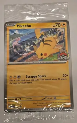 Pikachu SVP190 - S&V World Championship 2024 Promo Pokemon Card - Sealed - Image 1