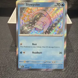 Pokemon TCG Slowpoke 116/091 SV Paldean Fates Baby Shiny Rare Card NM Condition - Image 1