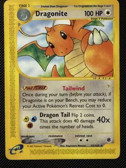 Vintage Dragonite Expedition 43/165 Rare e-Reader Pokemon Card - Image 1