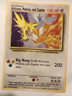 Legendary Birds Pokemon Jumbo Card Articuno Moltres Zapdos - Image 1