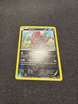 Zorua 70/108 BW Dark Explorers Pokemon Card Reverse Holo Foil Rare - Image 1