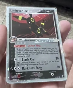 Pokemon TCG Umbreon EX Holo Ultra Rare Card Unseen Forces 112/115 - SWIRL 💫 - Image 2