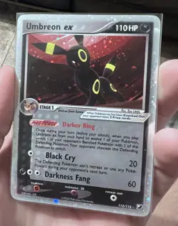 Pokemon TCG Umbreon EX Holo Ultra Rare Card Unseen Forces 112/115 - SWIRL 💫 - Image 3