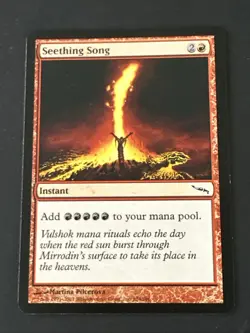 Seething Song X1 Mirrodin Ex Cond See Pics Front/Back - Image 1