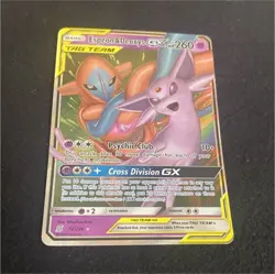 Pokemon Espeon & Deoxys GX TAG TEAM Ultra Rare Holo Card SM-Unified Minds 72/236 - Image 1